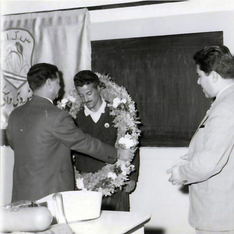 jahangir emami awarded by head of Fars province Poladvand Shiraz 1962